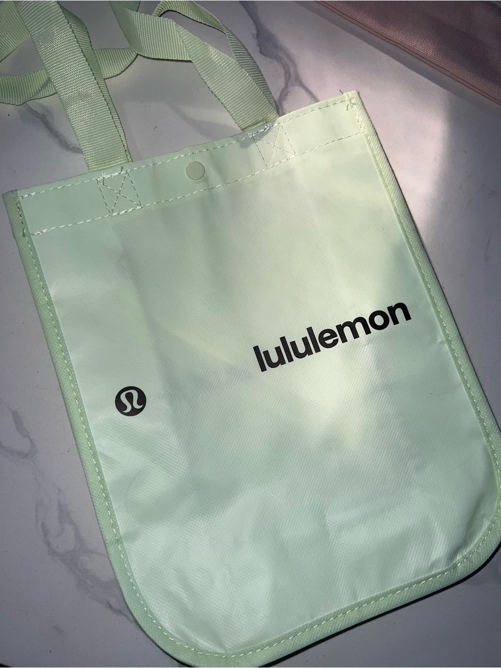 lululemon Mint Green Logo Tote